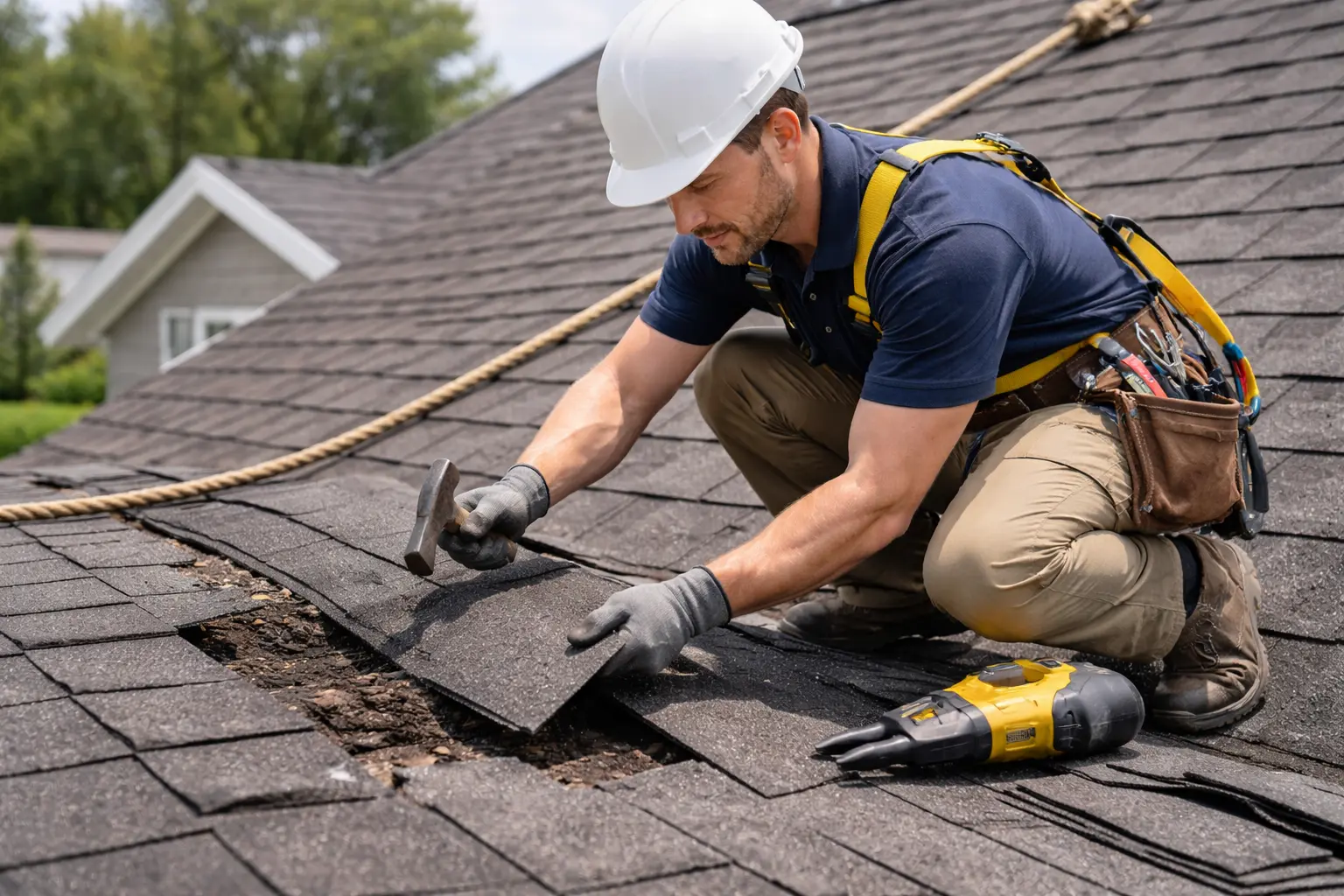 Architectural shingle roof repair